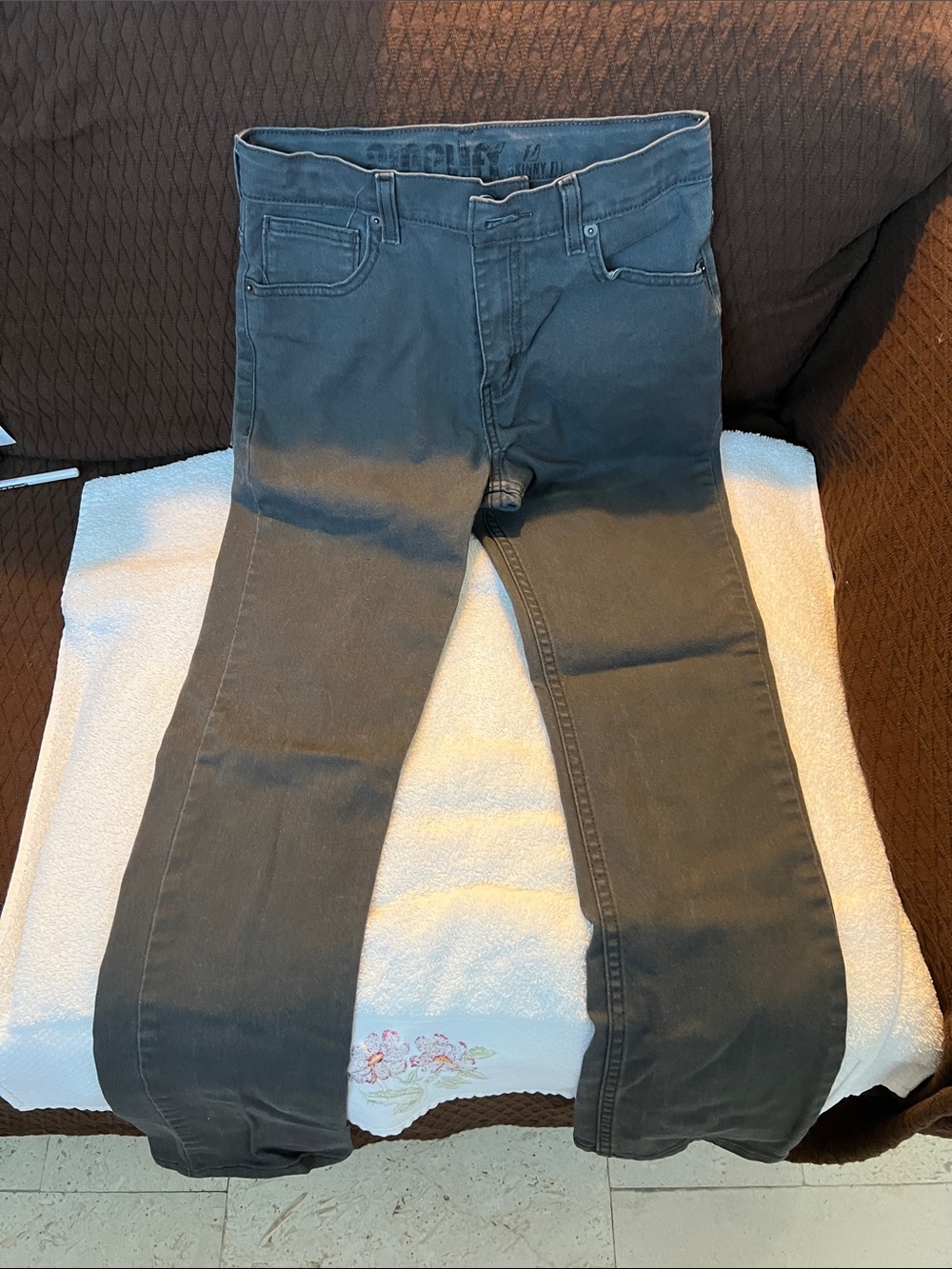 Sears Men's Slim Straight Jeans in Charcoal